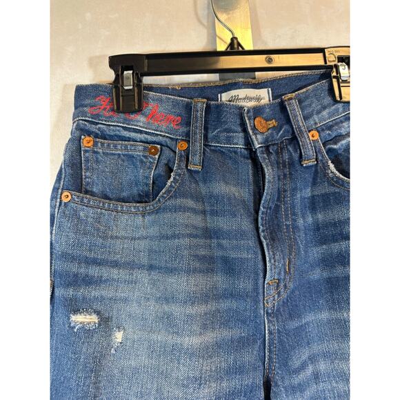 Madewell Jeans Womens 26 Blue The Perfect Vintage Tapered Leg Hey There B5 - Picture 2 of 7